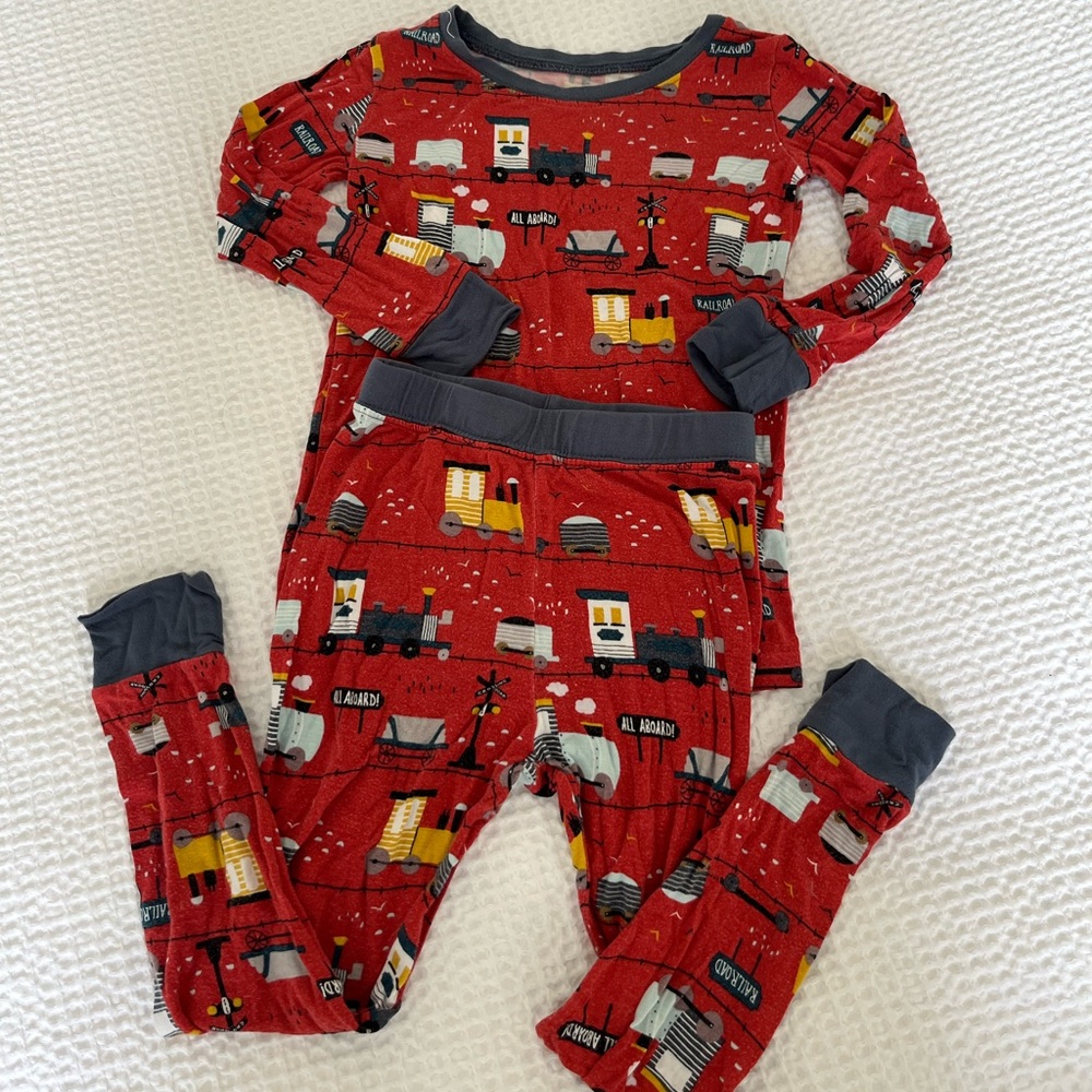 Little Sleepies Trains Two-Piece Pajama Set 18-24 months